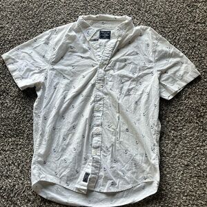 Abercrombie & Fitch White Nautical Print Shirt